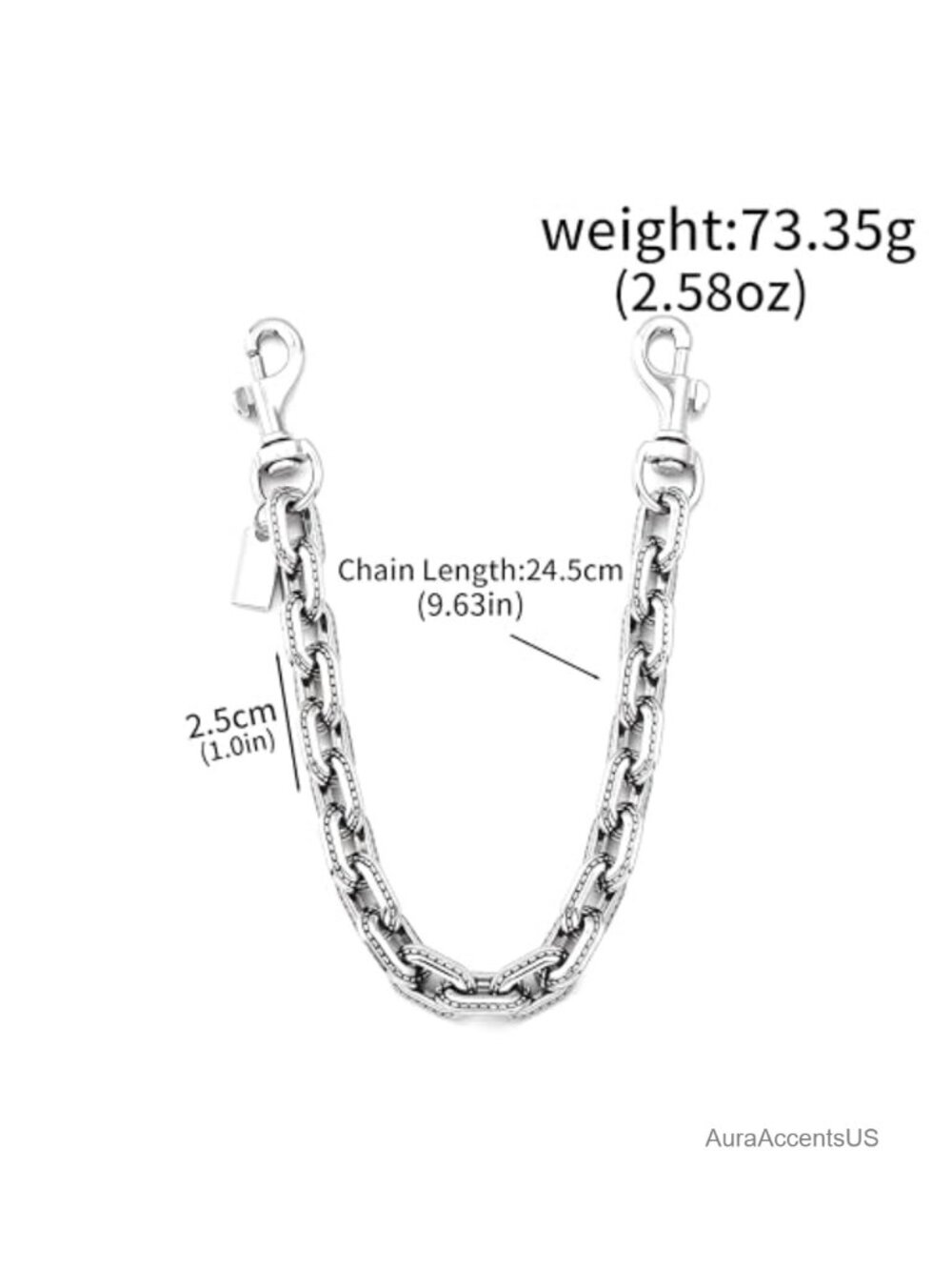 Silver Chain Key & Card Holder - Picture 4 of 6